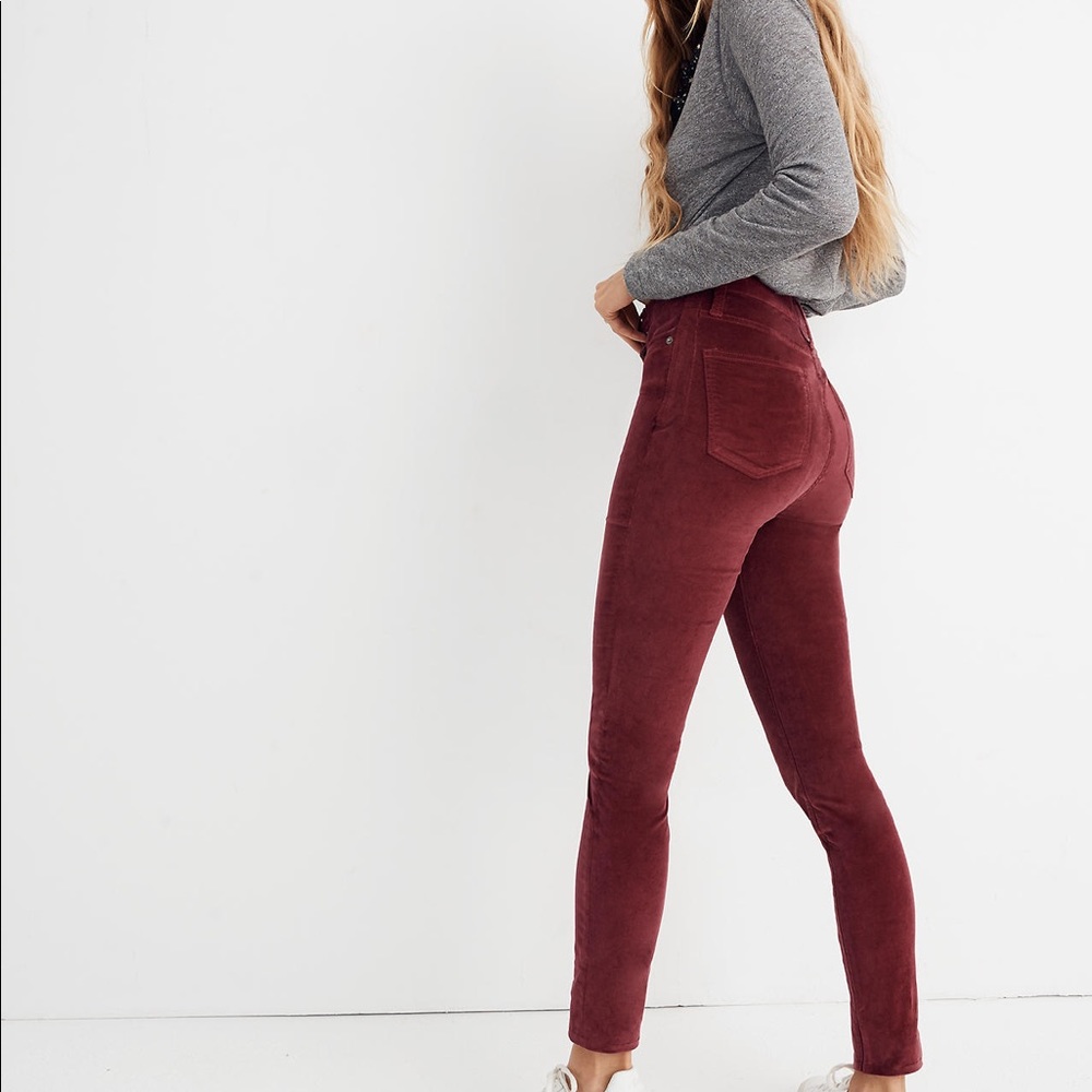 Madewell 10" High-Rise Skinny Jeans: Stretch Velvet Edition size 26